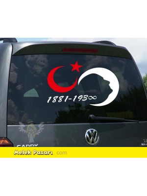 Ay Yıldız Atatürk Araba Sticker