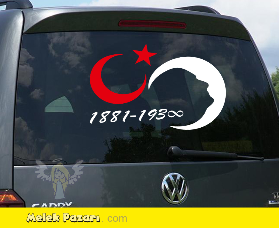 Ay Yıldız Atatürk Araba Sticker
