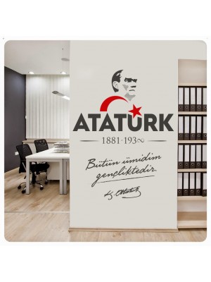 Atatürk, Bütün Ümidim Gençliktedir Duvar Sticker Atatürk, Bütün Ümidim Gençliktedir Duvar Sticker