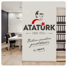 Atatürk, Bütün Ümidim Gençliktedir Duvar Sticker