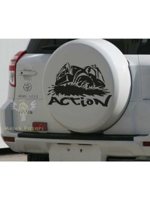 Action Off Road Jeep Araba Sticker