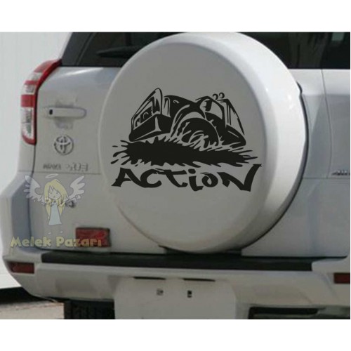 Action Off Road Jeep Araba Sticker