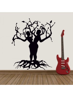 Ağaçtan Sevgililer Duvar Sticker