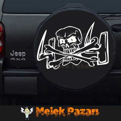 4 x 4 Kuru Kafa oto Sticker