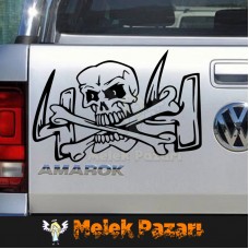 4 x 4 Kuru Kafa oto Sticker 