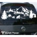 Ayı Orman Dağ Doğa Manzara Off Road Kamp Karavan Sticker