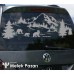 Ayı Orman Dağ Doğa Manzara Off Road Kamp Karavan Sticker