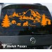 Ayı Orman Dağ Doğa Manzara Off Road Kamp Karavan Sticker