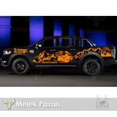 Dağ Canavarı, Mountain Monster, Doğa Manzarası Off Road Sticker 