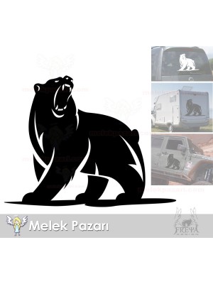 Vahşi Ayı Kamp Araba Karavan Sticker, Off Road Sticker Vahşi Ayı Kamp Araba Karavan Sticker, Off Road Sticker