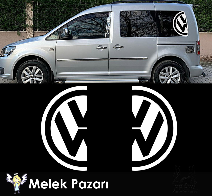 Volkswagen Yarım Logo Yan Cam Sticker