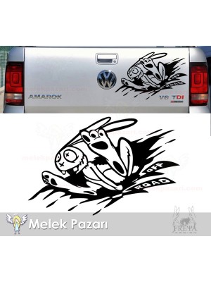 Yaralı Tavşan Off Road Sticker