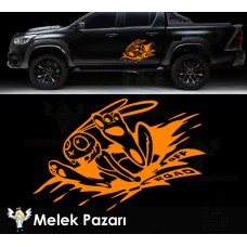 Yaralı Tavşan Off Road Sticker 