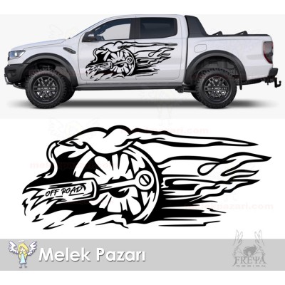 Alevli Piston Off Road Sticker