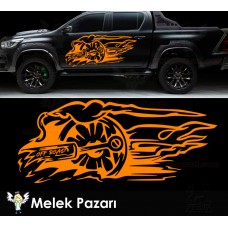 Alevli Piston Off Road Sticker 