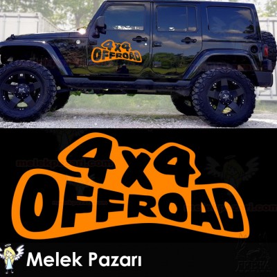 4x4 Off Road Yazı Araba Sticker
