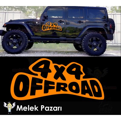 4x4 Off Road Yazı Araba Sticker