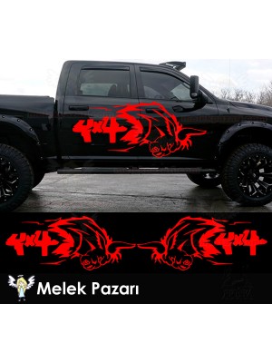 4x4 Boğa Off Road Araba Sticker 4x4 Boğa Off Road Araba Sticker