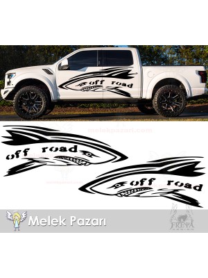 Köpek Balığı Off Road Araba Sticker