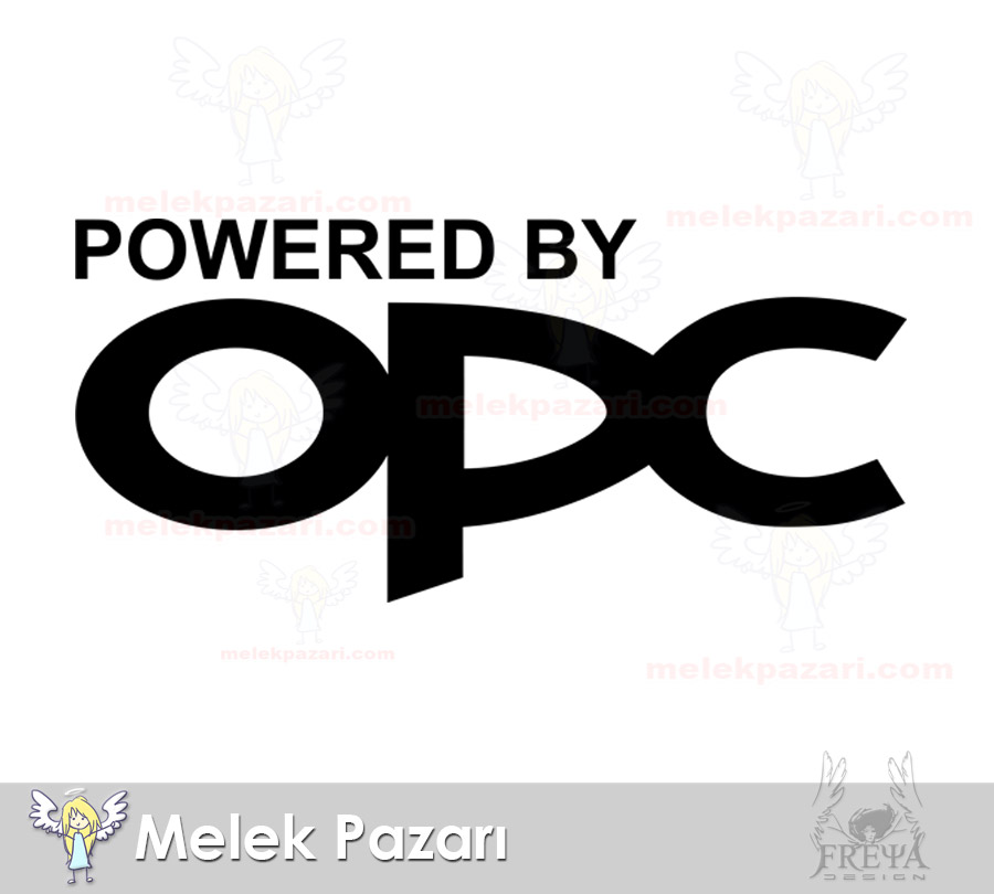 Powered By OPC, Opel Corsa Oto Sticker