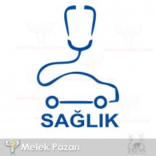 Yazı Tercihli Doktor Sağlık Logo Oto Sticker 