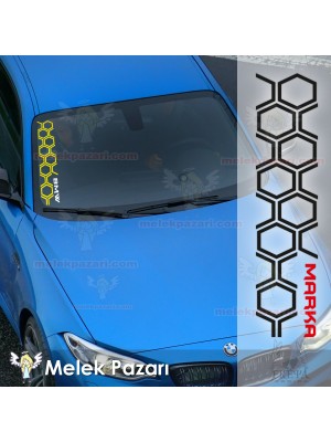 Petek Oto Ön Cam Sticker