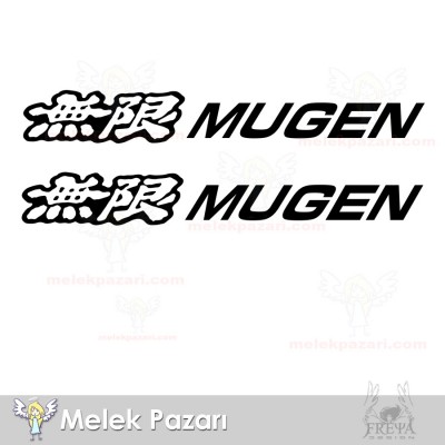 2 Adet Mugen Logo Oto Sticker