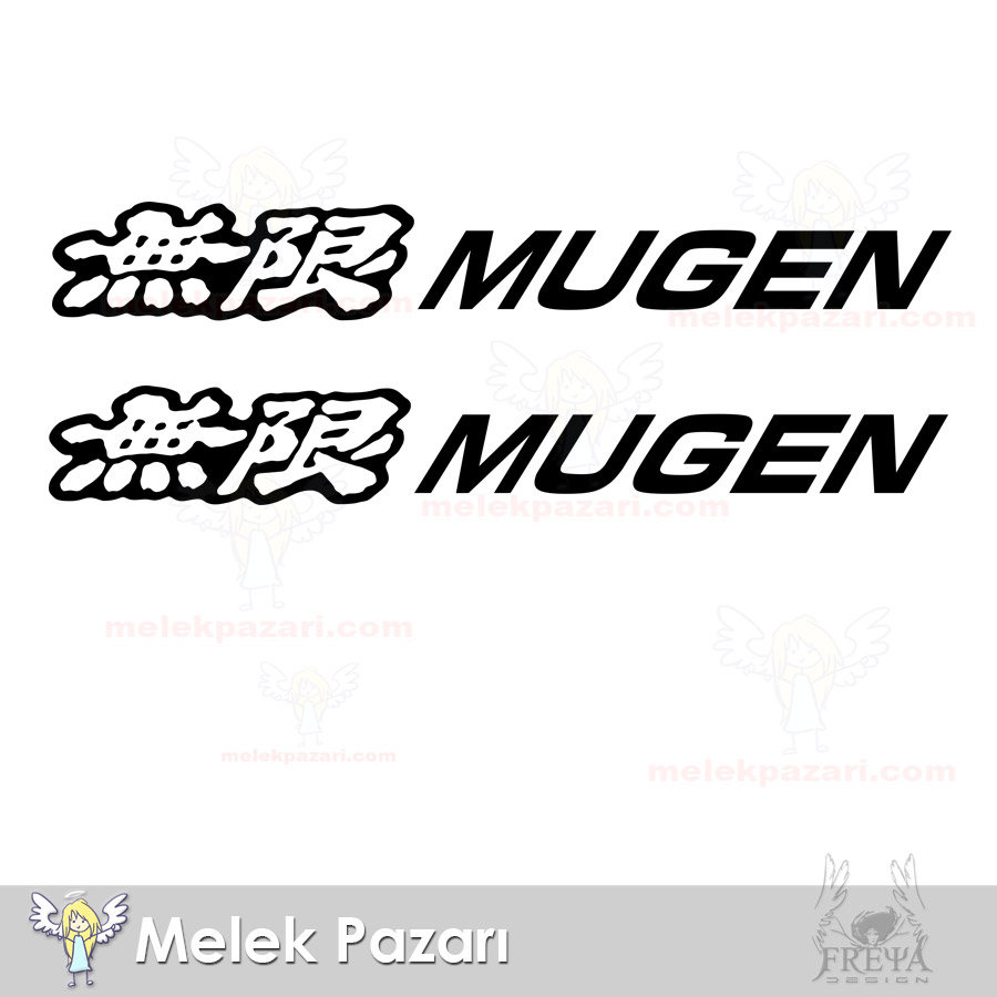 2 Adet Mugen Logo Oto Sticker