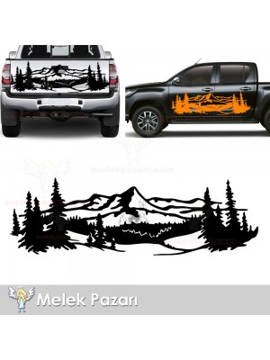 Orman Manzara Off Road - Karavan Oto Sticker, Araba Stickerı