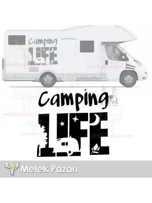 Camping Life, Karavan Camp Sticker, Karavan Stickerı
