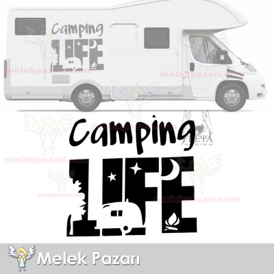 Camping Life, Karavan Camp Sticker, Karavan Stickerı