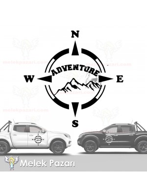 Adventure - Macera, Off Road - Karavan Oto Sticker, Araba Stickerı Adventure - Macera, Off Road - Karavan Oto Sticker, Araba Stickerı