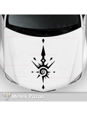 Tribal Kaput, Gövde Oto Sticker, Araba Stickerı