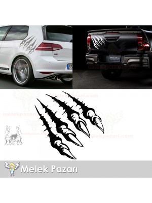 Pençe İzi Araba Sticker