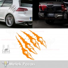 Pençe İzi Araba Sticker 