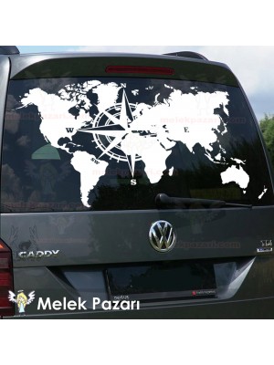 Dünya Pusula Off Road Karavan Sticker Dünya Pusula Off Road Karavan Sticker