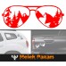 Güneş Gözlüğü Dağcılık Off Road Oto Sticker, Araba Stickerı