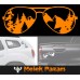 Güneş Gözlüğü Dağcılık Off Road Oto Sticker, Araba Stickerı