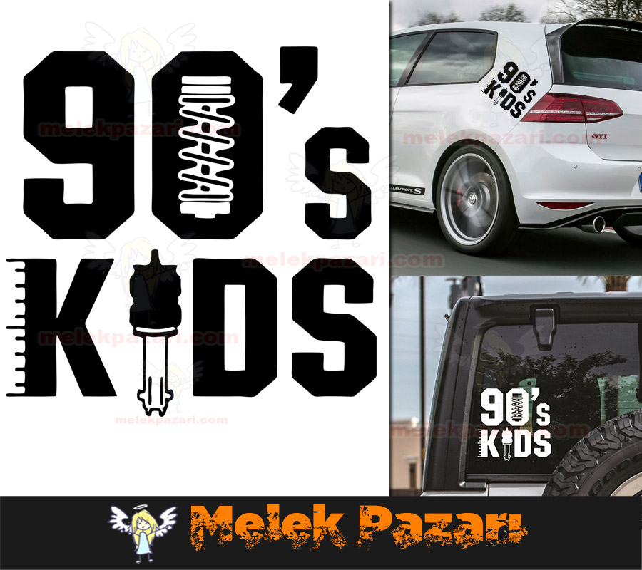90's Kids - 90'ların Çocukları Oto Sticker, Araba Stickerı
