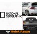 2 Adet National Geographic Oto Sticker, Araba Stickerı