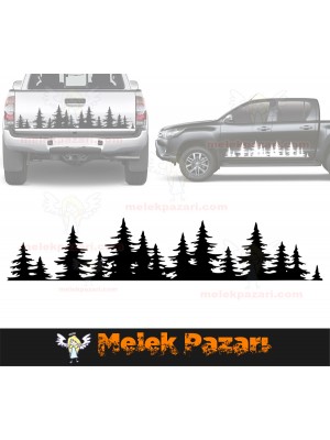 Orman Manzara Off Road Oto Sticker, Araba Stickerı Orman Manzara Off Road Oto Sticker, Araba Stickerı