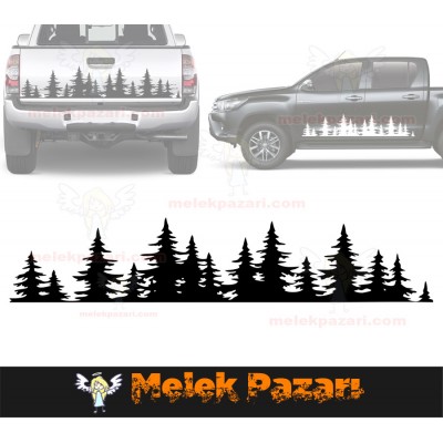 Orman Manzara Off Road Oto Sticker, Araba Stickerı