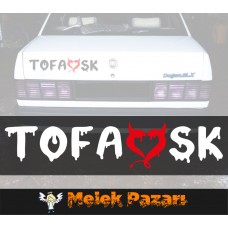 2 Adet Tofaşk Şeytan Araba Sticker, Oto Sticker 