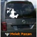 Ördek Avcısı ve Köpeği Oto Sticker