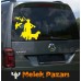 Ördek Avcısı ve Köpeği Oto Sticker