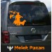 Ördek Avcısı ve Köpeği Oto Sticker