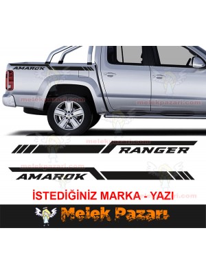 Kişiye Özel Pick Up Off Road Bagaj Yan Şerit Oto Sticker Kişiye Özel Pick Up Off Road Bagaj Yan Şerit Oto Sticker
