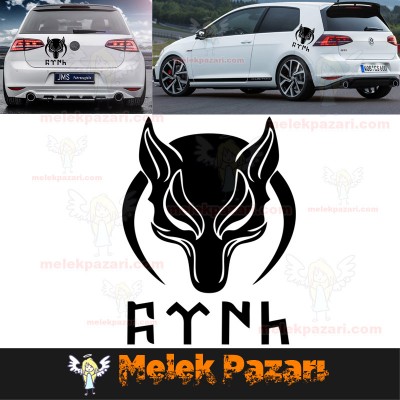 Börü ve Göktürkçe Türk Oto Sticker