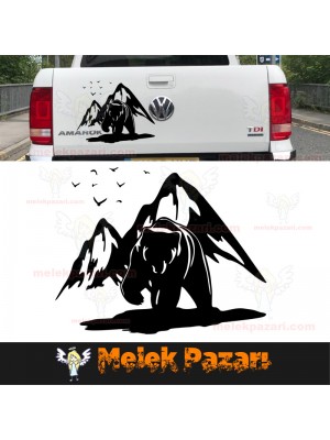 Ayı Dağ Manzarası Oto Sticker Ayı Dağ Manzarası Oto Sticker