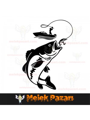 Balık Avı Oto Sticker